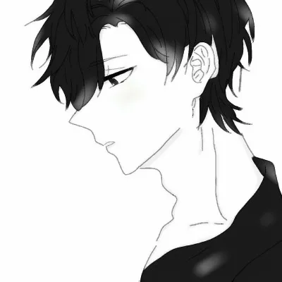动漫黑白男头像第1张