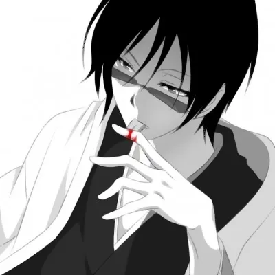 黑白头像丧男第1张