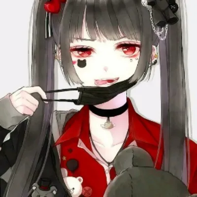 qq头像女生红色系动漫第1张