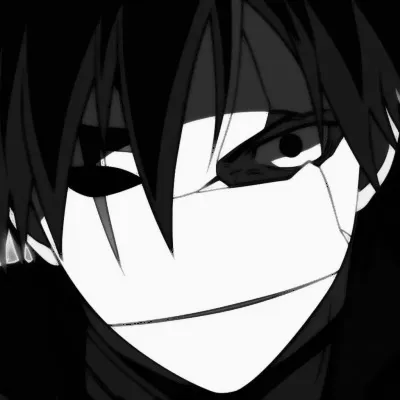 黑白头像动漫男生第1张