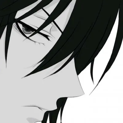 qq头像男生动漫黑白酷第1张