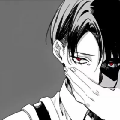 黑白漫画图片男生冷酷头像第1张