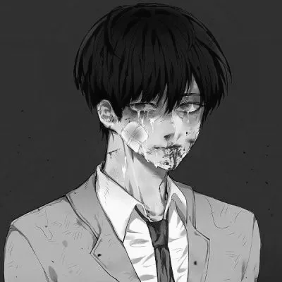动漫头像黑白血腥第1张
