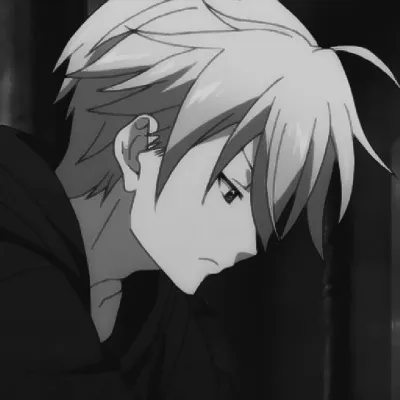 男生动漫黑白高冷头像第1张