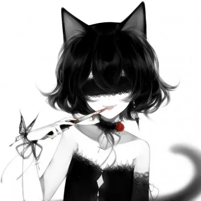 动漫猫系女生头像第1张