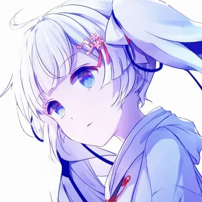 动漫女生头像唯美蓝色第1张