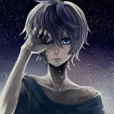 伤感动漫头像男生哭泣第1张