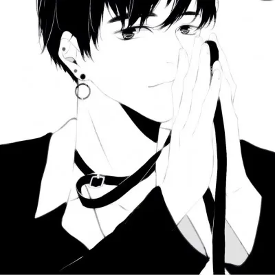 男头动漫黑白第1张