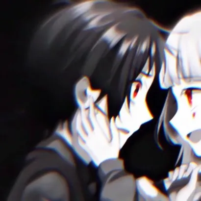 黑白动漫丧系情头第1张