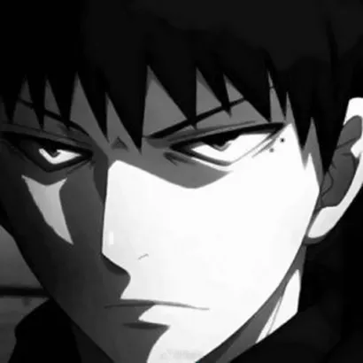 丧气动漫男头黑白第1张