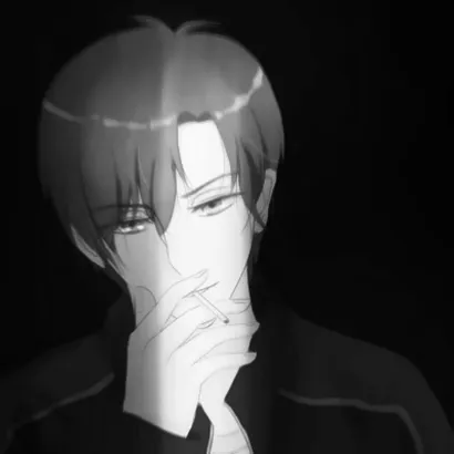 男生微信头像动漫黑白第1张