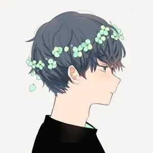 花环动漫情侣头像第1张