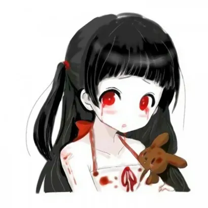 动漫女生头像红色眼睛第1张