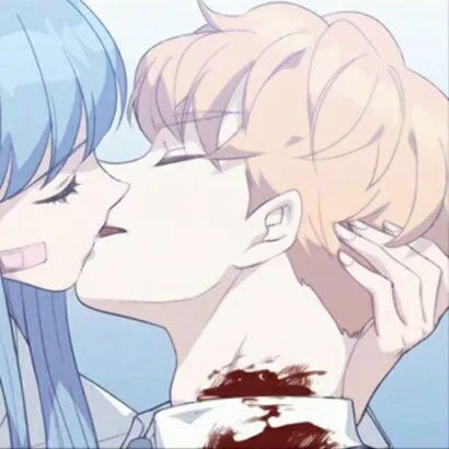 动漫头像情侣亲密第1张