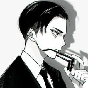 动漫男头黑白酷图片第1张