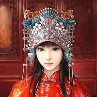 古风嫁衣动漫头像女第1张