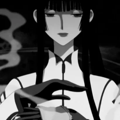 黑白动漫女头像高冷第1张