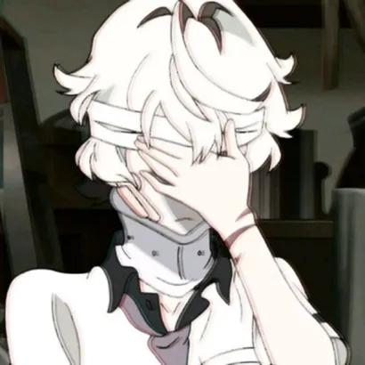 黑白动漫头像丧男抖音第1张