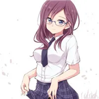 二次元戴眼镜女生头像第1张