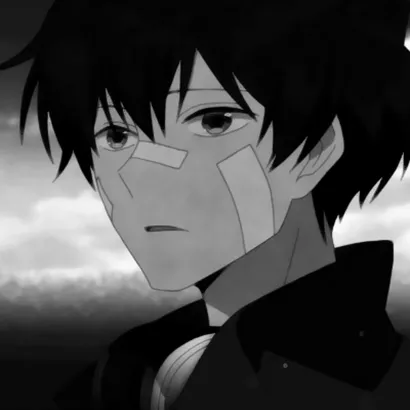 动漫高冷黑白男生头像第1张