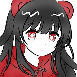 黑发红眼动漫女头像第1张