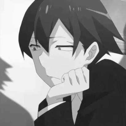 黑白丧系头像男生第1张