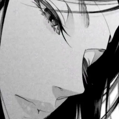 黑白动漫女头像丧第1张