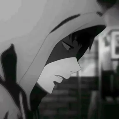 黑白动漫男头丧第1张