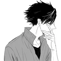 动漫头像男帅气黑白图片大全第1张