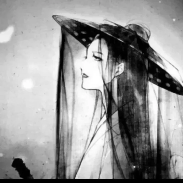 动漫古风头像黑白伤感第1张