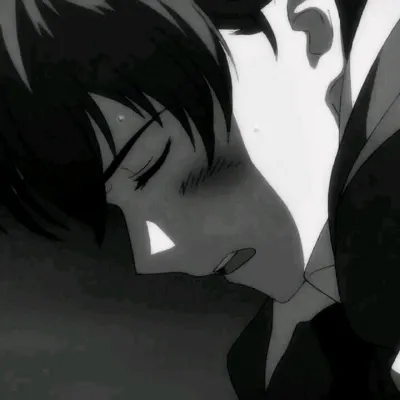 高清伤感失落的黑白动漫头像丧男女第1张