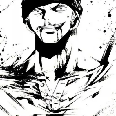 高清黑白色的航海王炫酷头像图片第1张