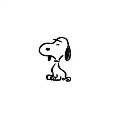 高清可爱的史努比简笔画头像图片第1张