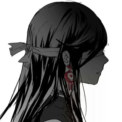 丧系列动漫黑白头像第1张