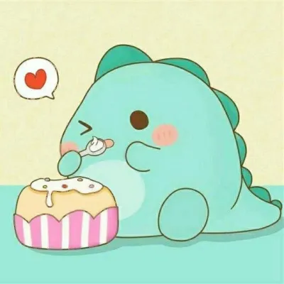 高清超萌的恐龙头像可爱动漫图片第1张