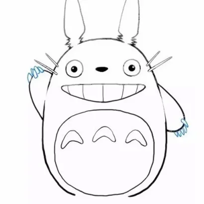 高清好看的可爱龙猫简笔画呆萌图片第1张