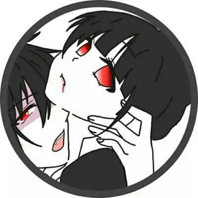 暗黑系情侣动漫头像第1张
