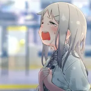 高清好看的动漫女生哭泣唯美头像图片第1张