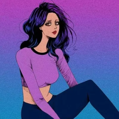 个性好看的复古动漫头像女高清图片第1张