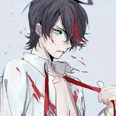 高清血腥的二次元黑暗系头像男生图片第1张