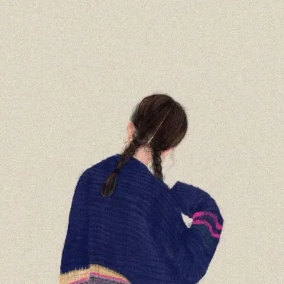 让人心动的动漫女生背影头像第1张