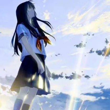 动漫情侣头像一男一女分开的两张第1张