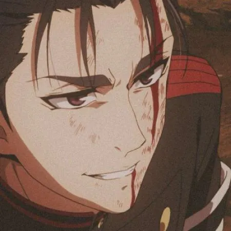 个性暗红系头像动漫男第1张