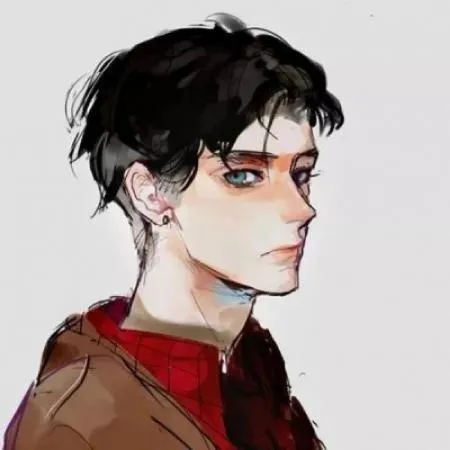冷漠手绘男生头像图片第1张