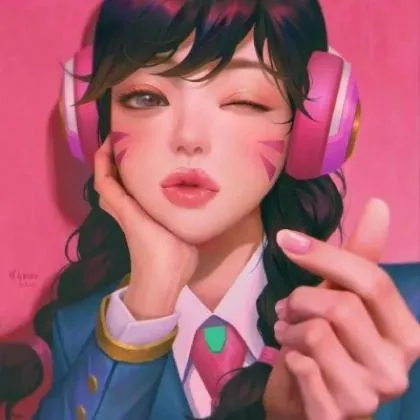 手绘插画女生头像图片第1张