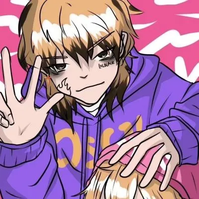 手绘嘻哈风酷酷的动漫情侣头像一对第1张