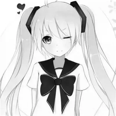 qq头像黑白二次元简约霸气第1张