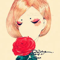 非主流个性手绘唯美女生qq头像第1张