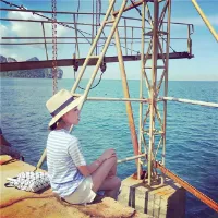 夏天来了的女生头像海边意境第1张