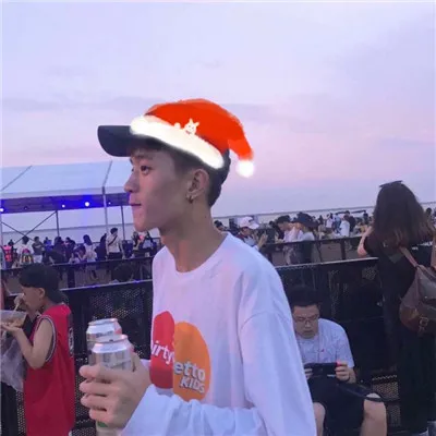 微信头像加圣诞帽男生帅气高清大图第1张